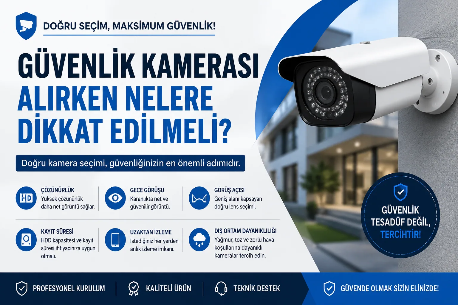 Güvenlik Kamerası Alırken Nelere Dikkat Edilmeli?