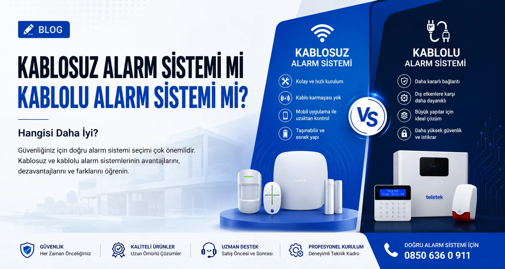 Kablosuz Alarm Sistemi mi Kablolu Alarm Sistemi mi? Hangisi Daha İyi?