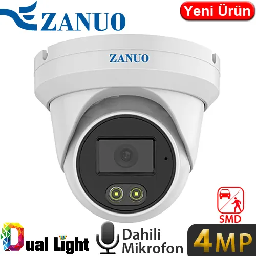 ZANUO IPC-E1410C-S2-AS 4MP DOME KAMERA 30MT.
