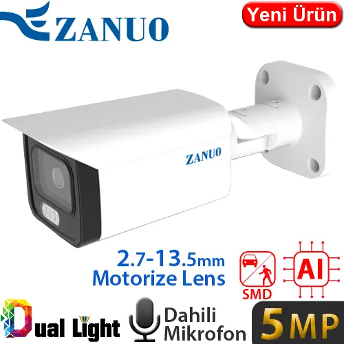 ZANUO (ZN-IPC-B3511E-ZAS-L) 5MP 2,8-13,5MM IR BULLET KAMERA