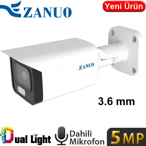 ZANUO (ZN-IPC-B3511T-AS-L-3,6MM) 5MP 3,6MM IR BULLET KAMERA