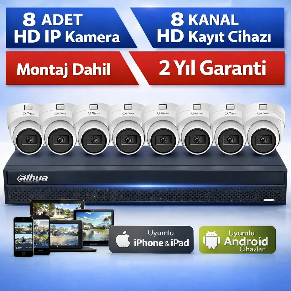 8 li HD Kamera Sistemi