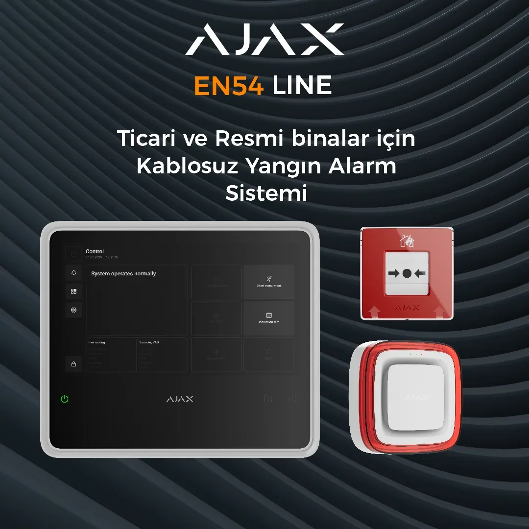 Ajax En54 Kablosuz Yangın Sistemi