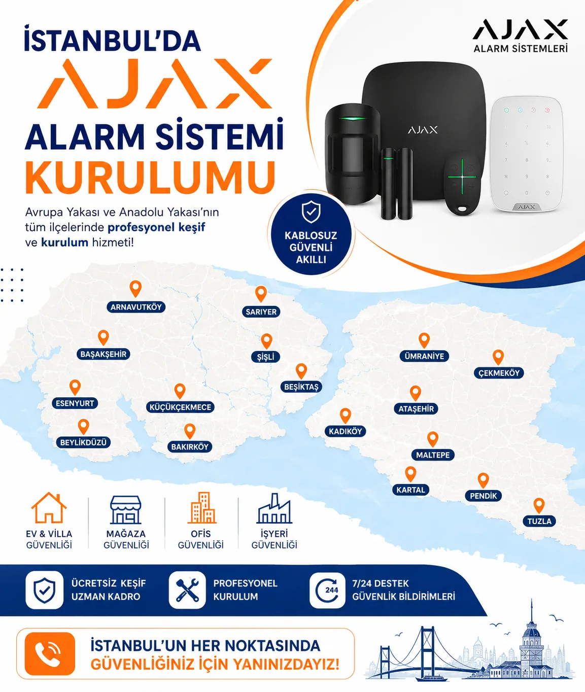 İstanbul Ajax Alarm Sistemi Kurulumu