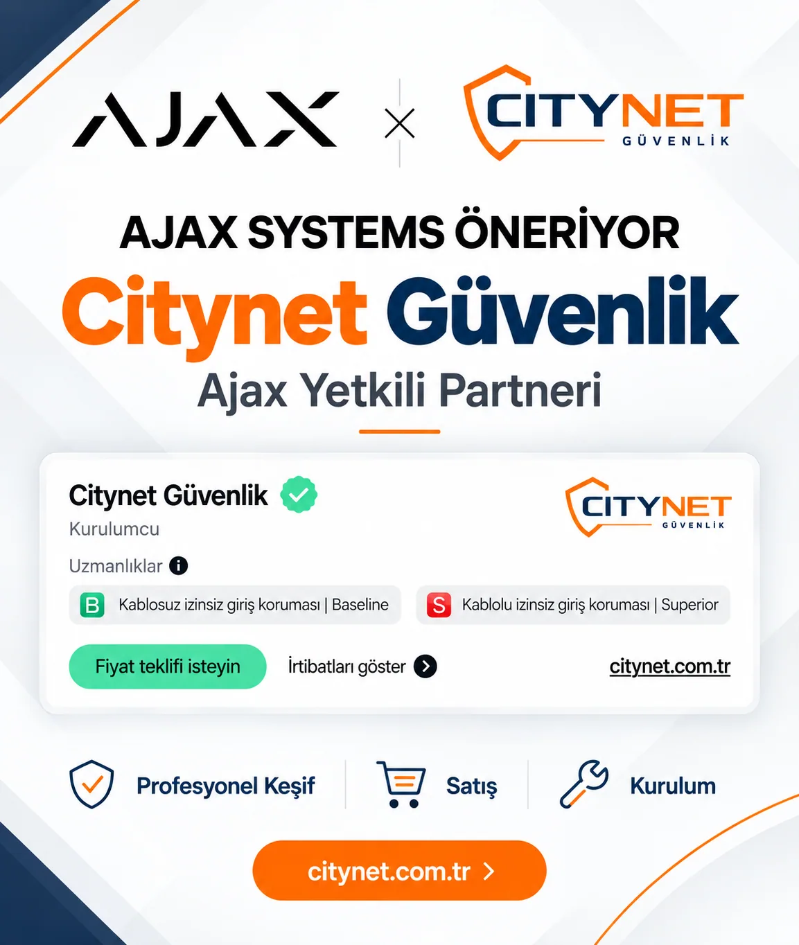 Ajax Systems Resmi İş Ortağı: Citynet Güvenlik