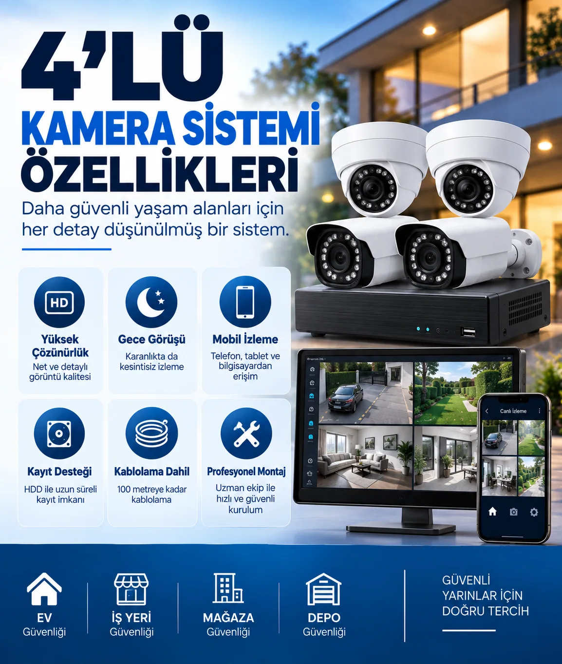 4'lü Kamera Sistemi Özellikleri
